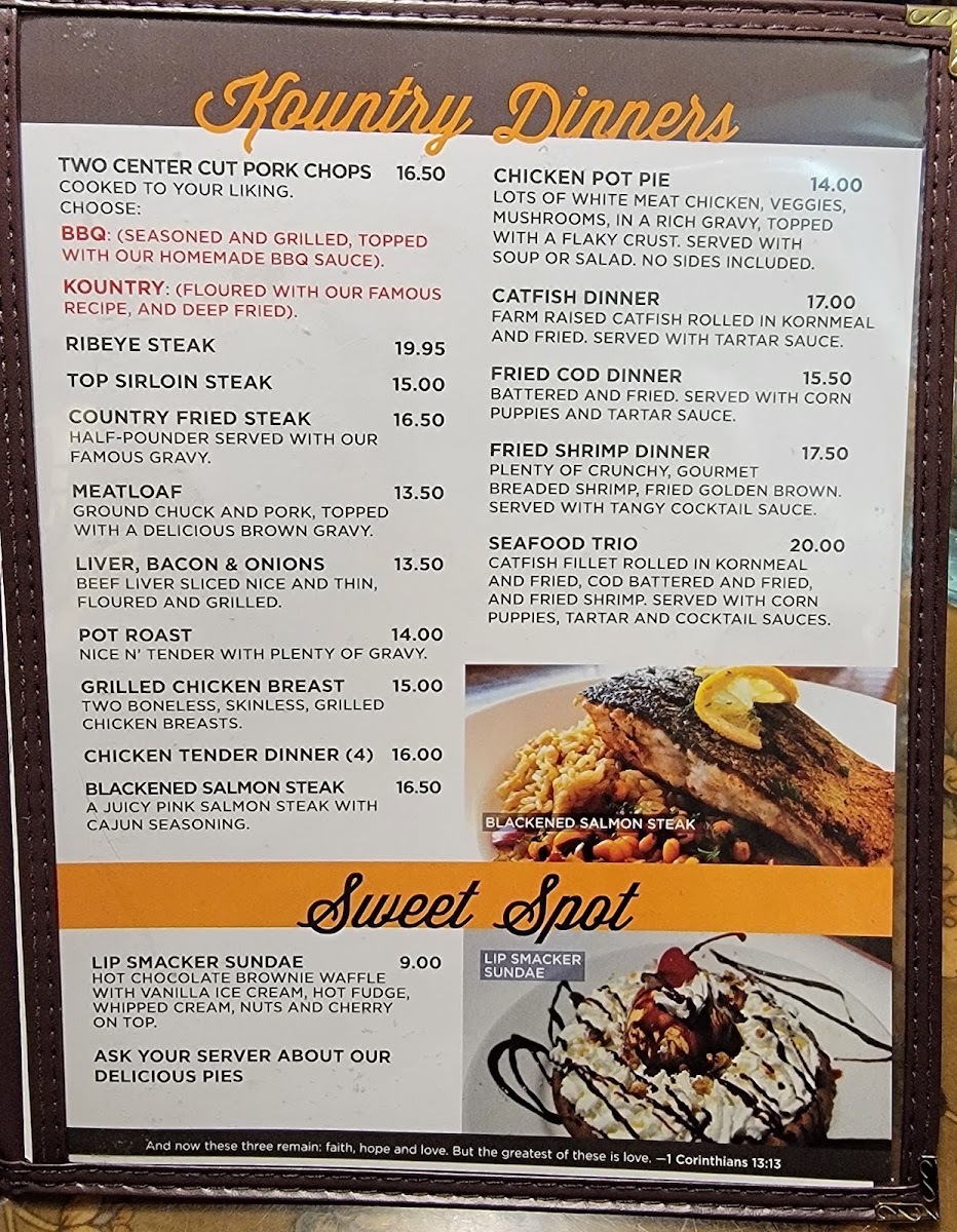 Menu Kountry Folks Homestyle Restaurant-5