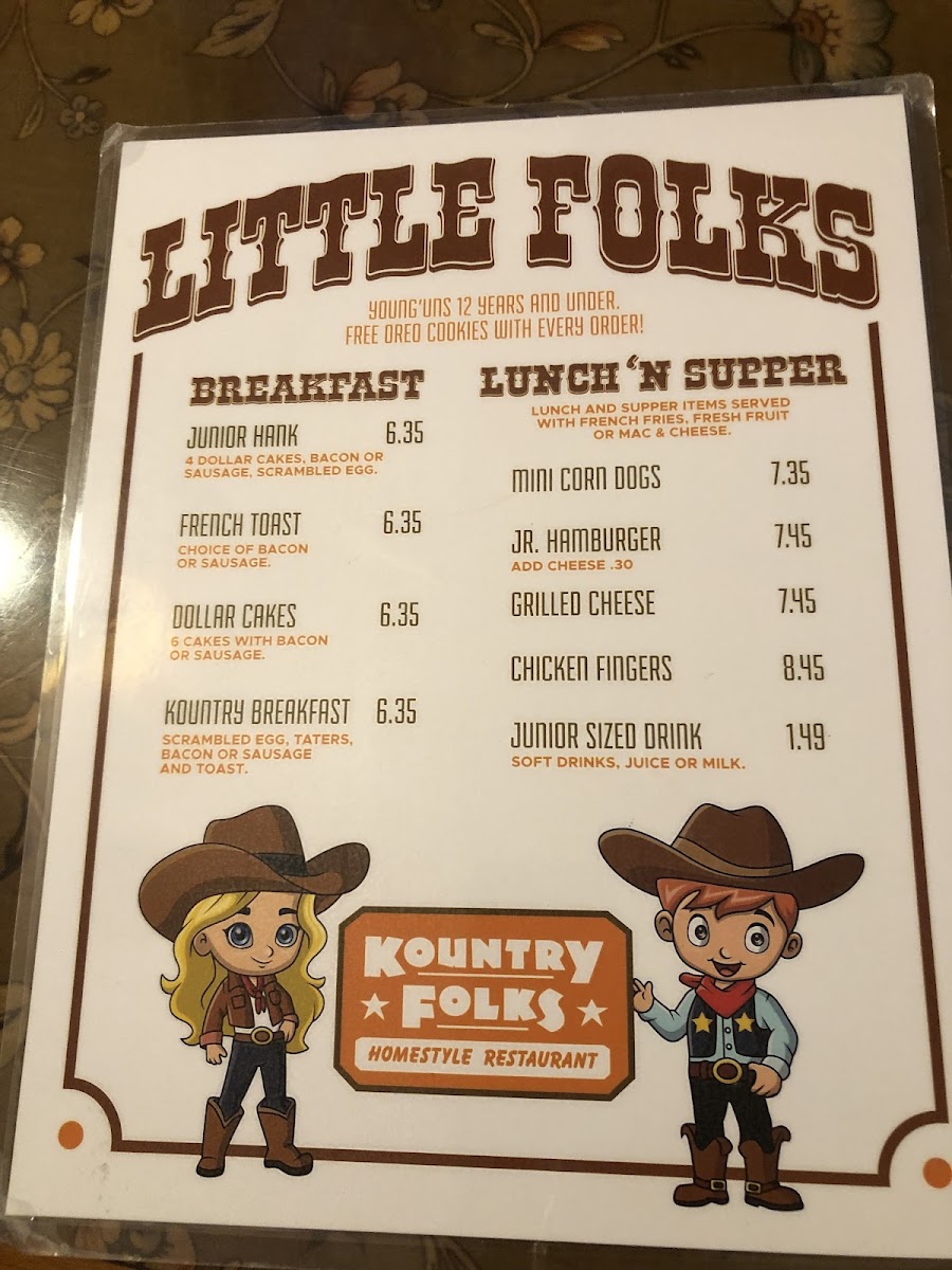 Menu Kountry Folks Homestyle Restaurant-7